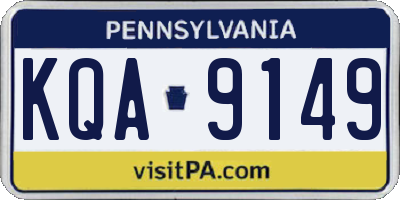 PA license plate KQA9149