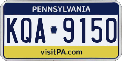PA license plate KQA9150