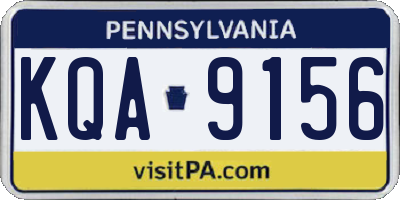 PA license plate KQA9156