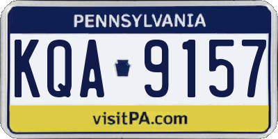 PA license plate KQA9157