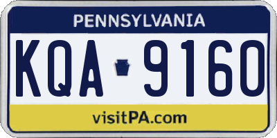 PA license plate KQA9160