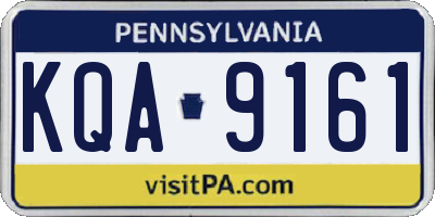 PA license plate KQA9161