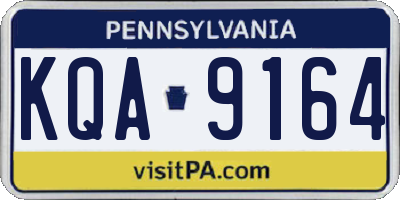 PA license plate KQA9164