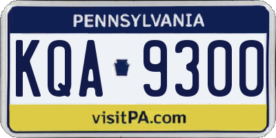 PA license plate KQA9300