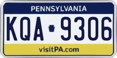 PA license plate KQA9306