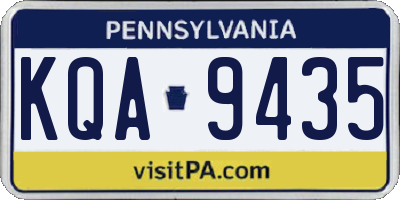 PA license plate KQA9435