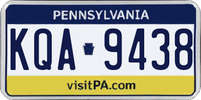 PA license plate KQA9438