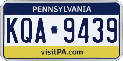 PA license plate KQA9439