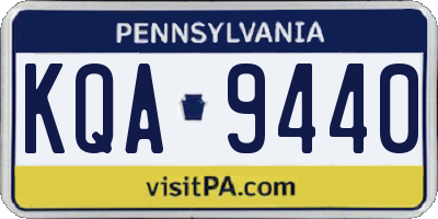 PA license plate KQA9440