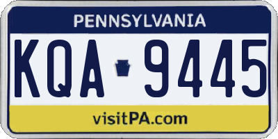 PA license plate KQA9445