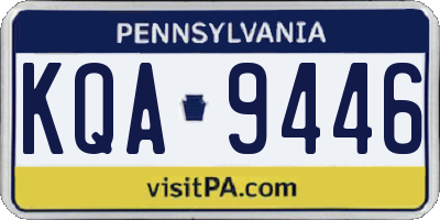 PA license plate KQA9446