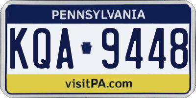 PA license plate KQA9448