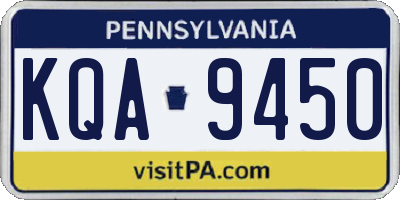 PA license plate KQA9450