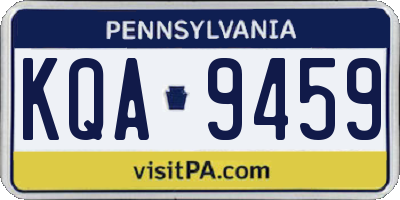 PA license plate KQA9459