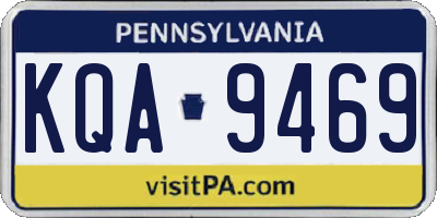 PA license plate KQA9469