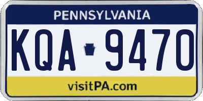 PA license plate KQA9470