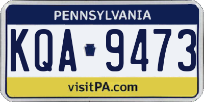 PA license plate KQA9473