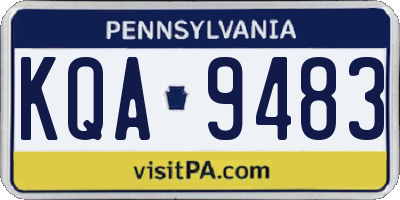 PA license plate KQA9483