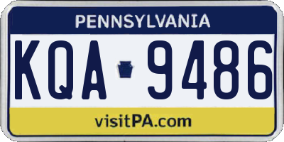 PA license plate KQA9486
