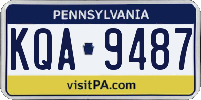 PA license plate KQA9487