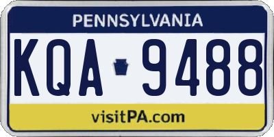 PA license plate KQA9488