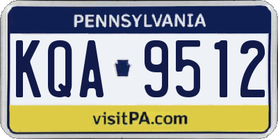 PA license plate KQA9512