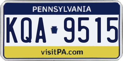 PA license plate KQA9515