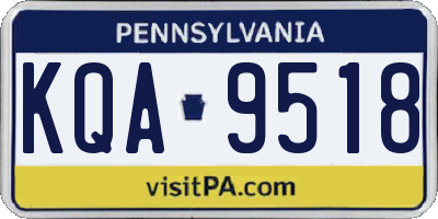 PA license plate KQA9518