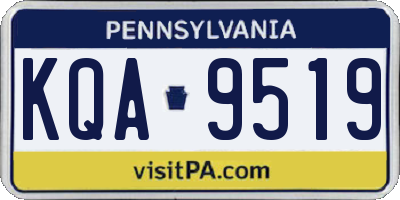 PA license plate KQA9519