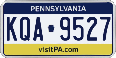 PA license plate KQA9527