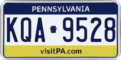 PA license plate KQA9528