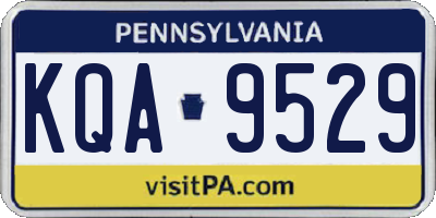 PA license plate KQA9529