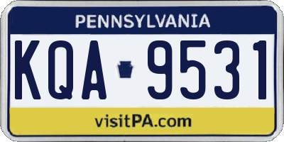 PA license plate KQA9531