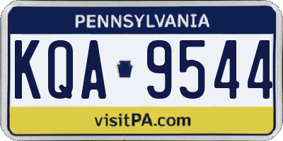 PA license plate KQA9544