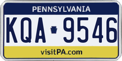 PA license plate KQA9546