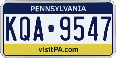 PA license plate KQA9547