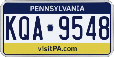 PA license plate KQA9548
