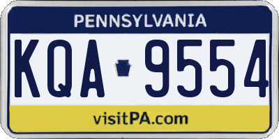 PA license plate KQA9554