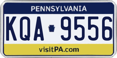 PA license plate KQA9556