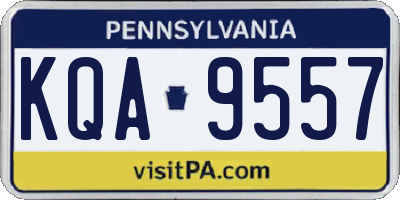 PA license plate KQA9557
