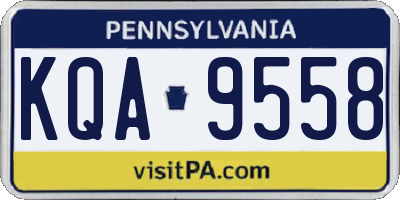 PA license plate KQA9558