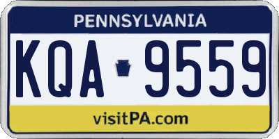 PA license plate KQA9559