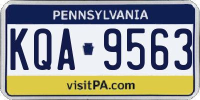 PA license plate KQA9563