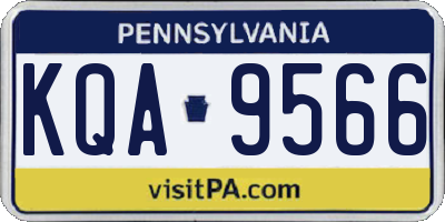 PA license plate KQA9566