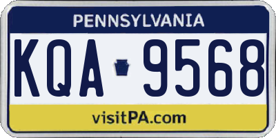 PA license plate KQA9568