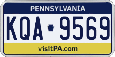 PA license plate KQA9569