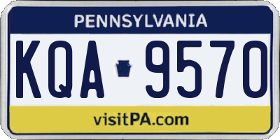 PA license plate KQA9570