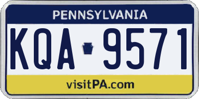 PA license plate KQA9571