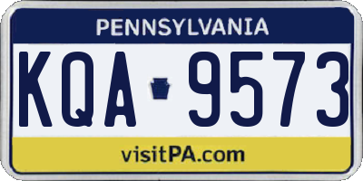 PA license plate KQA9573
