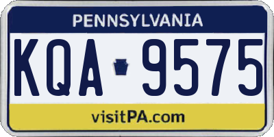 PA license plate KQA9575